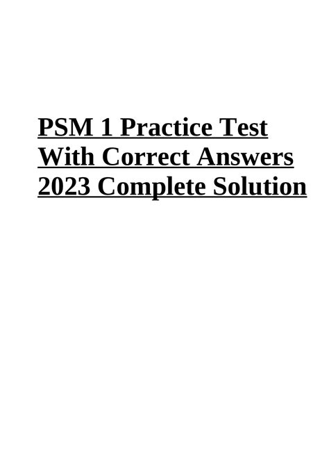 psm 1 practice test